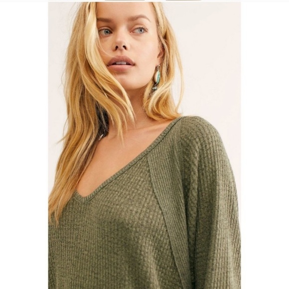 Free People Santa Clara Thermal in Ferngully - Picture 2 of 4